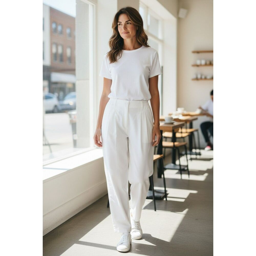 Ou Petites by Tan Jay Women’s White Pants Size 14 # 17